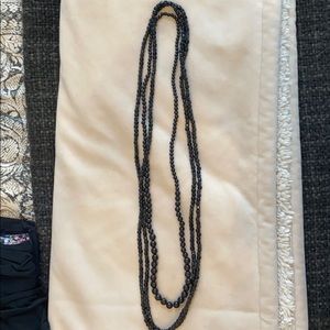 Set of 3 beaded necklaces- black - top shop